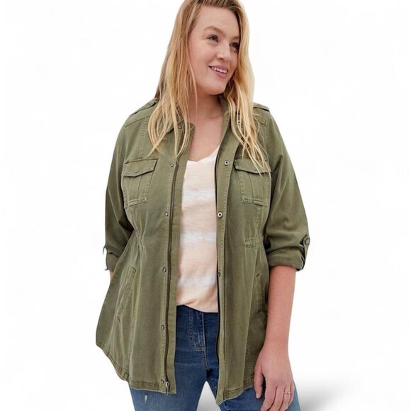 Torrid Twill Anorak Utility Jacket Size Large - Picture 16 of 16